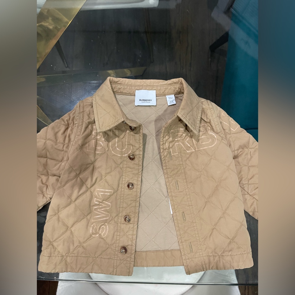 Burberry Tan Kids Pea Coat